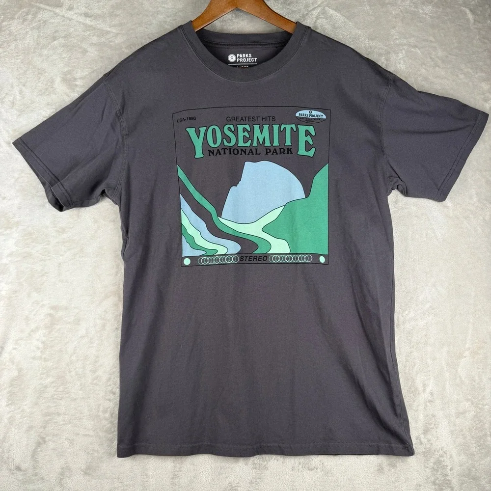 Parks Project Yosemite National Park Greatest Hits T-Shirt Mens Large Charcoal